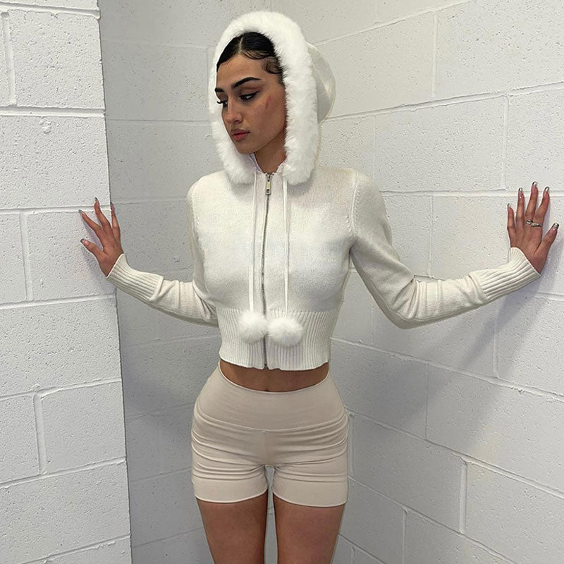 Free press hooded fuzzy cardigan outlet