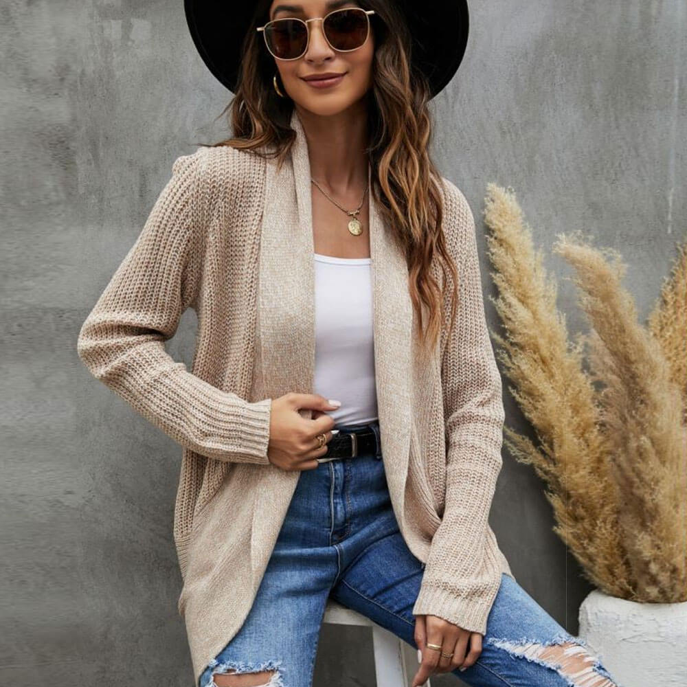 beige cocoon cardigan