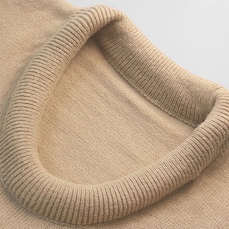 Chunky Ribbed Knit Neck Drop Shoulder Blouson Sleeve Oversized Sweater