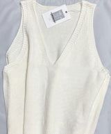 Classic Solid Color Plunging Neck Pullover Sweater Vest