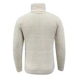 Cozy Turtleneck Raglan Sleeve Chunky Brioche Knit Men Winter Sweater