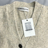 Cozy V Neck Button Front Wool and Alpaca Blend Oversized Long Sleeve Knit Cardigan