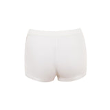 Minimalist Monochrome High Waist Button Side Ribbed Knit Hot Shorts