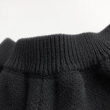 Minimalist Solid Color Straight Leg Elastic Waist Boys Knit Bermuda Shorts