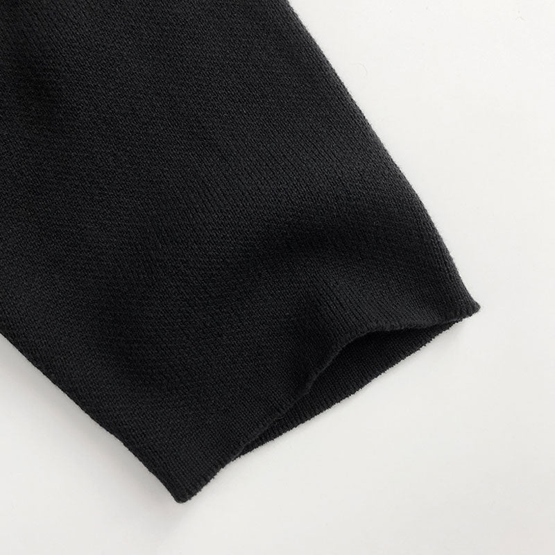 Minimalist Solid Color Straight Leg Elastic Waist Boys Knit Bermuda Shorts