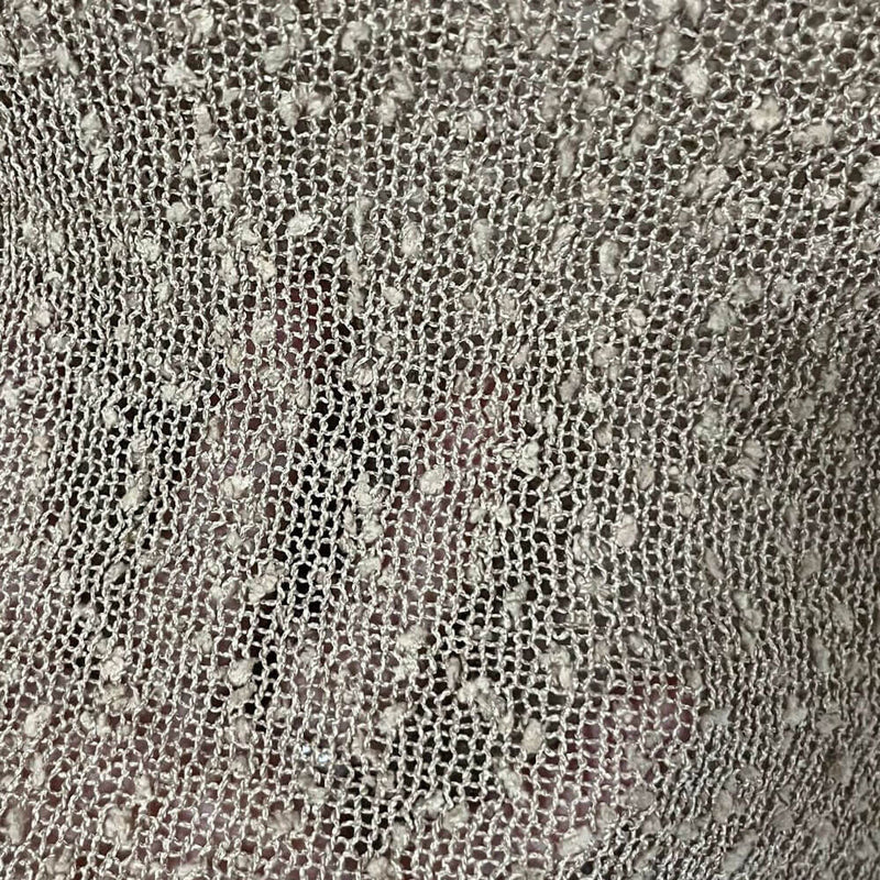 Sexy Draped Off The Shoulder Sheer Popcorn Boucle Knit Sweater Maxi Dress