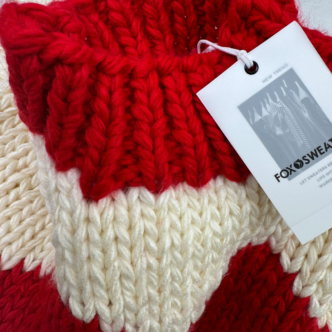 Sweet Heart Print Drop Shoulder Chunky Hand Knit Oversized Sweet Heart Print Drop Shoulder Chunky Hand Knit Oversized