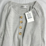 Urban Solid Crew Neck Raglan Sleeve Half Button Men Pullover Sweater