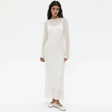 Versatile Scoop Neck Slip and Crew Neck Sheer Cover Up Maxi Dress