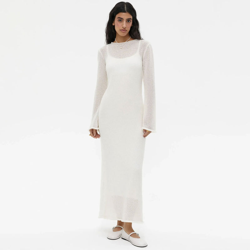 Versatile Scoop Neck Slip and Crew Neck Sheer Cover Up Maxi Dress