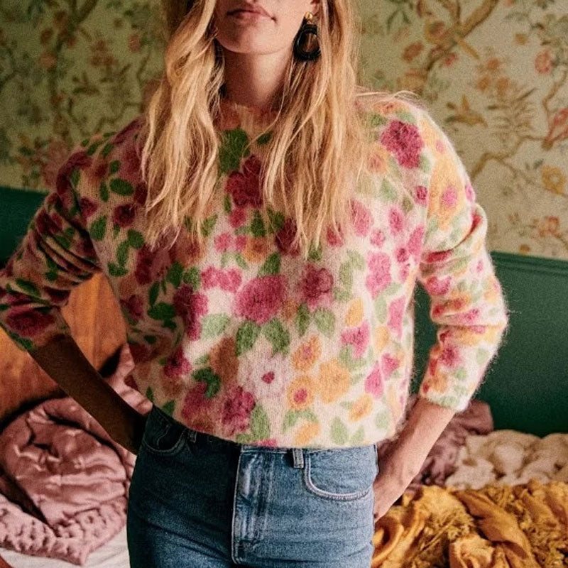 Vintage floral sweater cheap