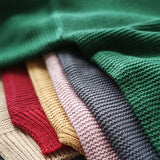 Vintage Oversized Long Sleeve Side Split Pullover Knit Turtleneck Sweater