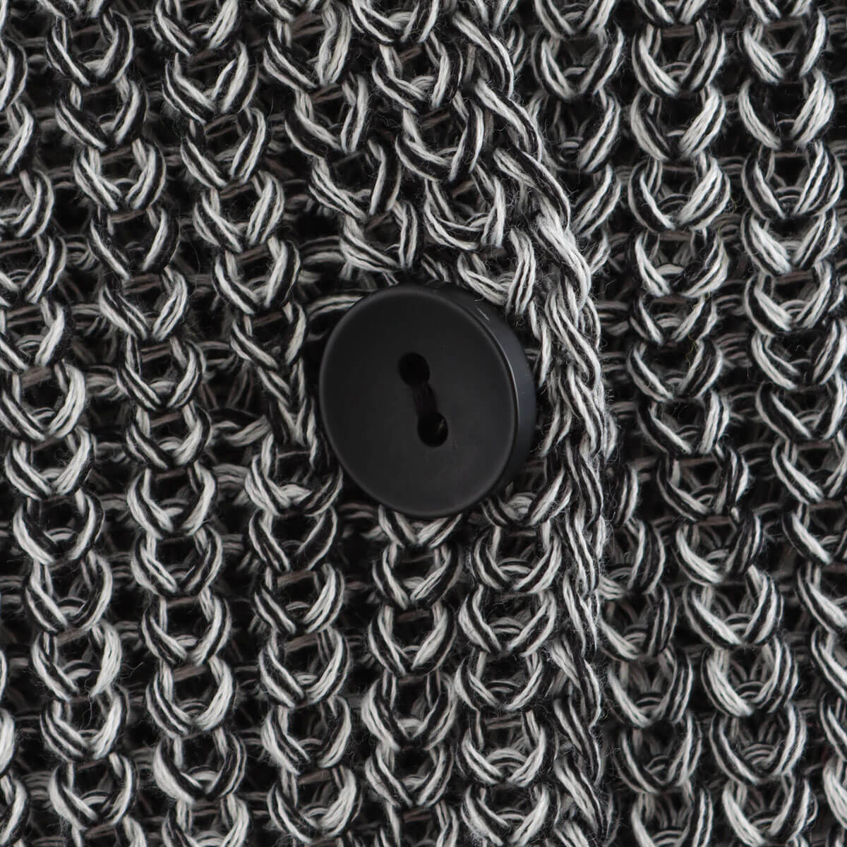 Vintage Style V Neck Button Down Cropped Texture Marl Knit