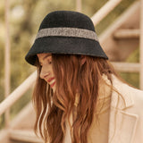 Vintage Style Warm Winter Contrast Color Wool Blend Knit Bucket Hat