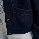 Chic Stand Collar Raglan Sleeve Button Up Wool Blend Knit Cardigan