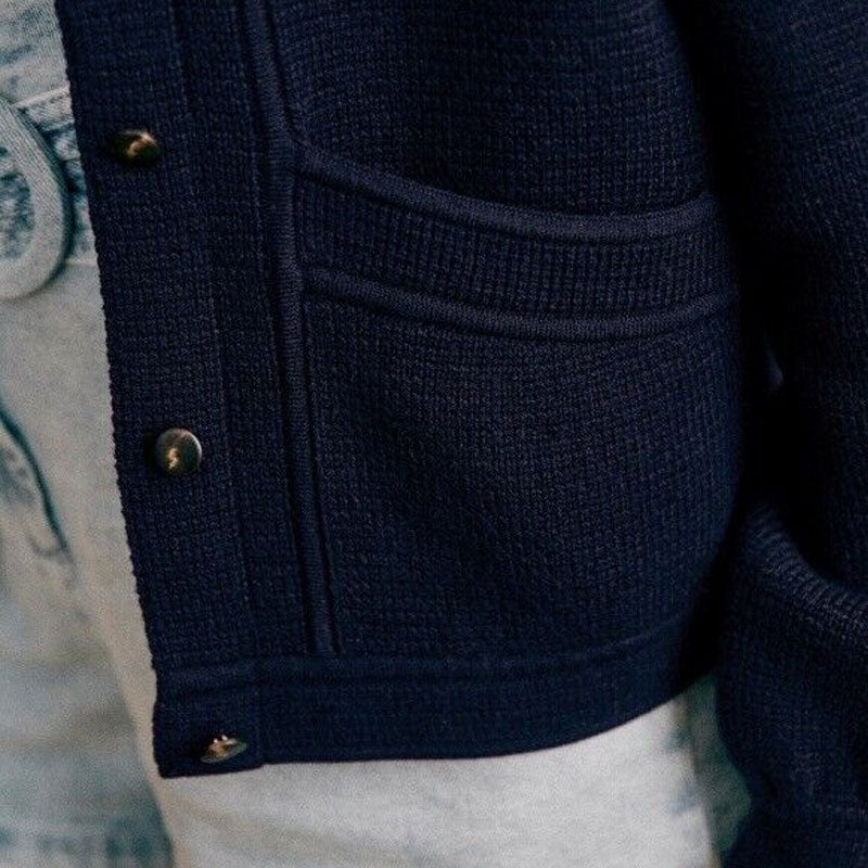 Chic Stand Collar Raglan Sleeve Button Up Wool Blend Knit Cardigan