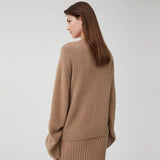 Cozy Cashmere Blend V Neck Long Sleeve Button Up Cardigan