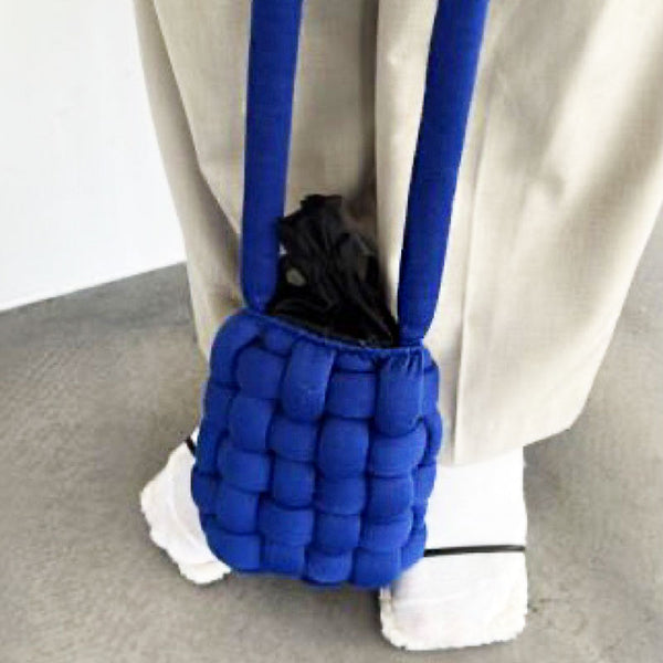 Cute Drawstring Pouch Iceland Yarn Chunky Knit Mini Crossbody Bag