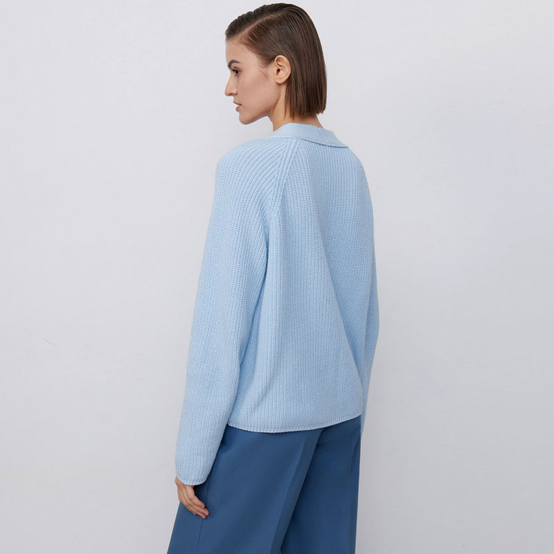 Laid Back V Neck Button Up Long Sleeve Textured Cardigan