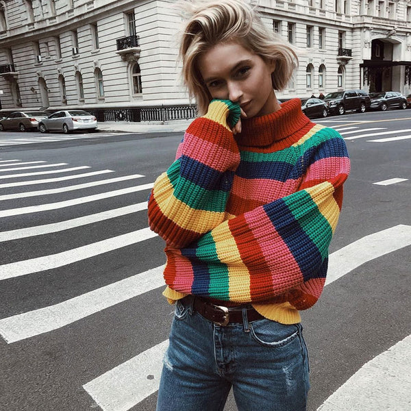 Sweater with multicolor stripes - Multi-color | Benetton