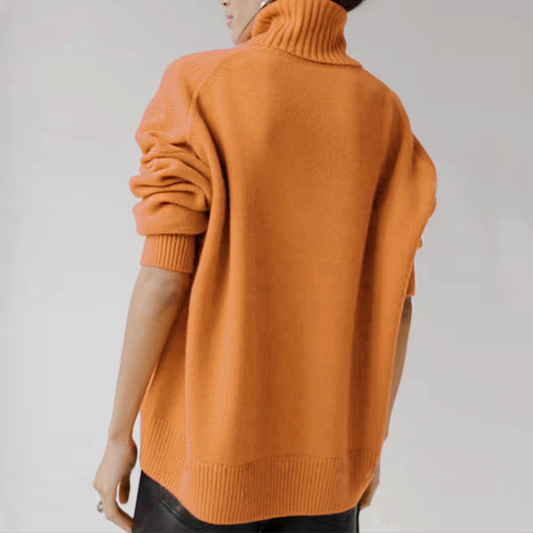 Oversized Turtleneck Long Sleeve Pullover Knit Sweater