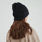 Winter Slouchy Chunky Yarn Cuffed Rib Knit Beanie